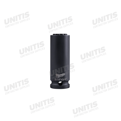 Milwaukee SHOCKWAVE Impact Duty 9/16" & 3/4" Lineman's 2-in-1 12 Point Socket
