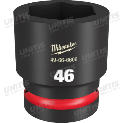 Milwaukee SHOCKWAVE 1" Drive 46mm Standard 6 Point Impact Socket