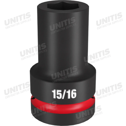 Milwaukee SHOCKWAVE 1" Drive 15/16" Deep 6 Point Impact Socket