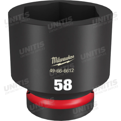 Milwaukee SHOCKWAVE 1" Drive 58mm Standard 6 Point Impact Socket