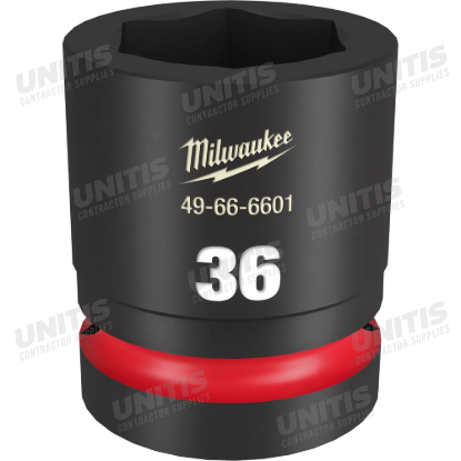 Milwaukee SHOCKWAVE 1" Drive 36mm Standard 6 Point Impact Socket