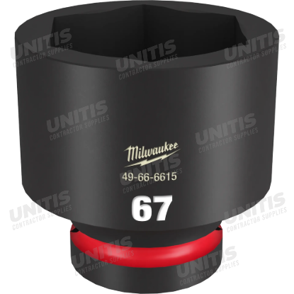 Milwaukee SHOCKWAVE 1" Drive 67mm Standard 6 Point Impact Socket
