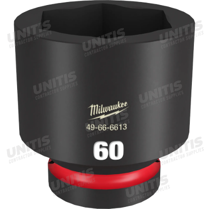 Milwaukee SHOCKWAVE 1" Drive 60mm Standard 6 Point Impact Socket