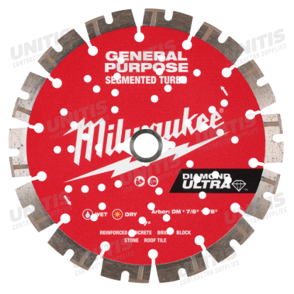 Milwaukee 7" Diamond Ultra Segmented Turbo Diamond Blade