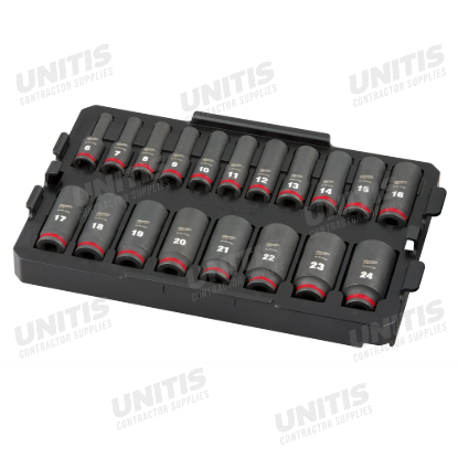 Milwaukee 19 Piece SHOCKWAVE Impact Duty Socket 3/8â€ Drive mm Tray Set