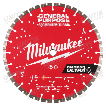 Milwaukee 14" Diamond Ultra Segmented Turbo Diamond Blade