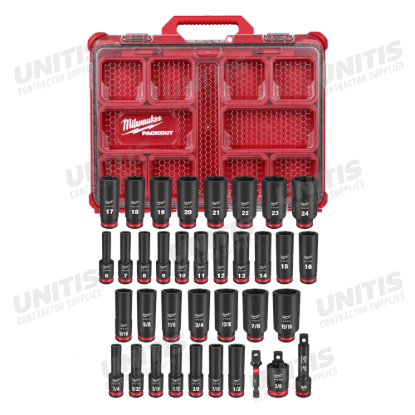 Milwaukee 36 Piece SHOCKWAVE Impact Duty Socket 3/8â€ Drive Set with PACKOUT