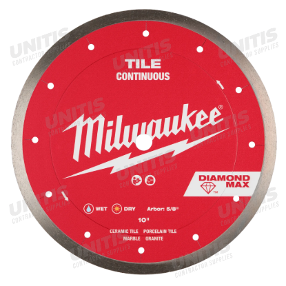 Milwaukee 10" DIAMOND MAX Continuous, Tile Diamond Blade