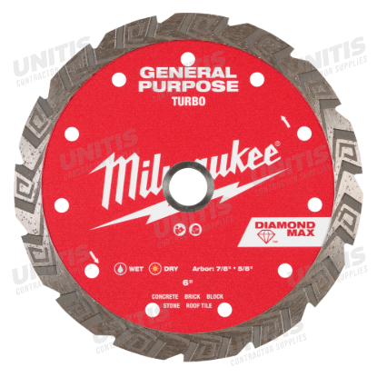Milwaukee 6" DIAMOND MAX Turbo Diamond Blade