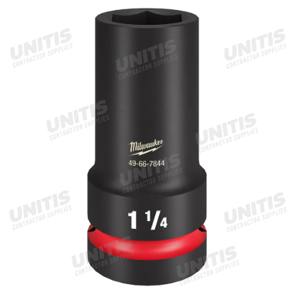 Milwaukee SHOCKWAVE 1" Drive 1-1/4" Deep 6 Point Impact Socket