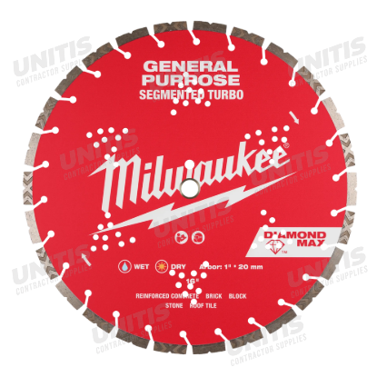 Milwaukee 16" DIAMOND MAX Segmented Turbo Diamond Blade