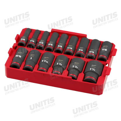 Milwaukee 15 Piece SHOCKWAVE Impact Duty Socket 1/2â€ Drive Tray Set