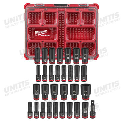Milwaukee 31 Piece SHOCKWAVE Impact Duty Socket 1/2â€ Drive Set with PACKOUT