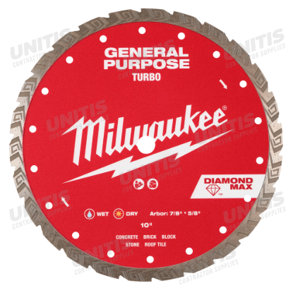 Milwaukee 10" DIAMOND MAX Turbo Diamond Blade