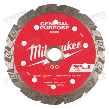 Milwaukee 5" DIAMOND MAX Turbo Diamond Blade