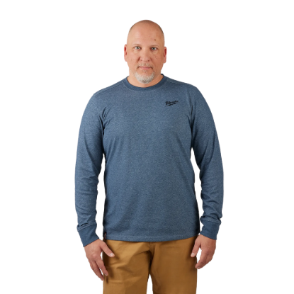 Milwaukee FREEFLEX Hybrid Work Tee - Long Sleeve - Blue - 3XL