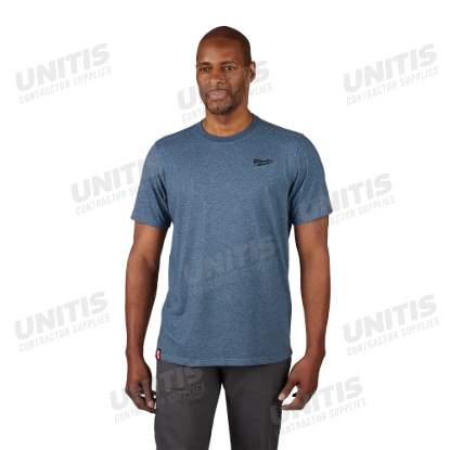 Milwaukee FREEFLEX Hybrid Work Tee - Short Sleeve - Blue - S