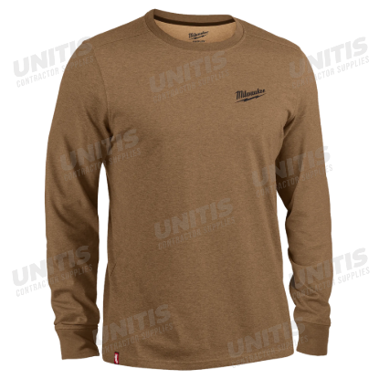 Milwaukee FREEFLEX Hybrid Work Tee - Long Sleeve - Sandstone - 3XL