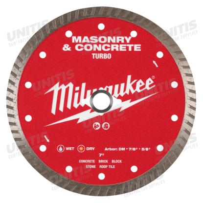 Milwaukee 7" Turbo Masonry & Concrete Diamond Blade