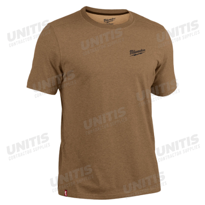 Milwaukee FREEFLEX Hybrid Work Tee - Short Sleeve - Sandstone - L