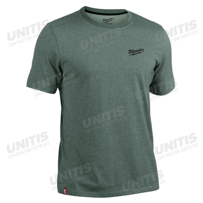 Milwaukee FREEFLEX Hybrid Work Tee - Short Sleeve - Dark - Green - 3XL
