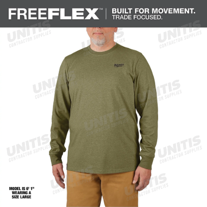 Milwaukee FREEFLEX Hybrid Work Tee - Long Sleeve - Green - 3XL