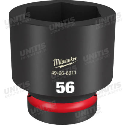 Milwaukee SHOCKWAVE 1" Drive 56mm Standard 6 Point Impact Socket