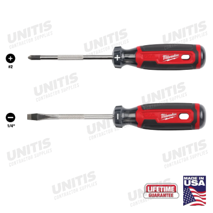 Milwaukee 2 Piece Cushion Grip Screwdriver Set