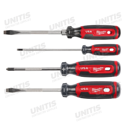 Milwaukee 4 Piece Cushion Grip Screwdriver Set