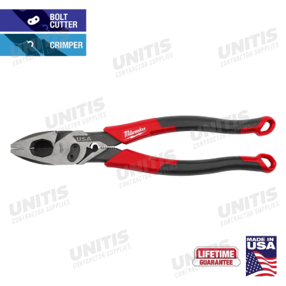 Milwaukee 9" Lineman's Comfort Grip Pliers with Crimper and Bolt Cutter