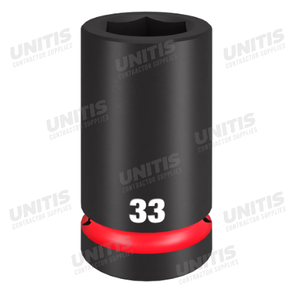 Milwaukee SHOCKWAVE 1" Drive 33mm Deep 6 Point Impact Socket