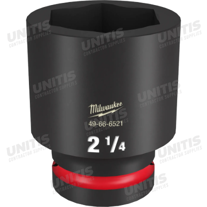 Milwaukee SHOCKWAVE 1" Drive 2-1/4" Deep 6 Point Impact Socket
