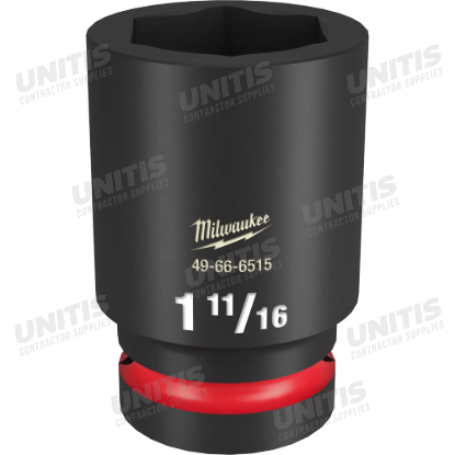 Milwaukee SHOCKWAVE 1" Drive 1-11/16" Deep 6 Point Impact Socket