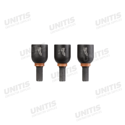 Milwaukee SHOCKWAVE Impact Duty 7/16â€ x 1" Insert Magnetic Nut Driver (3 Pack)