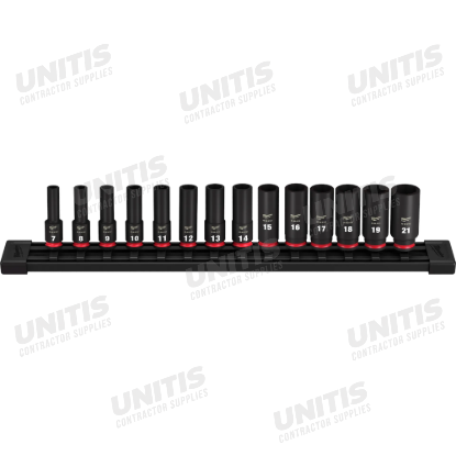 Milwaukee 14 Piece SHOCKWAVE Impact Duty 3/8" Drive Metric Deep 6 Point Socket Set