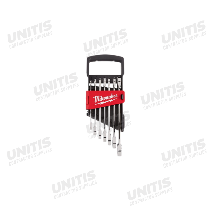 Milwaukee 7 Piece Ratcheting Combination Wrench Set - Metric