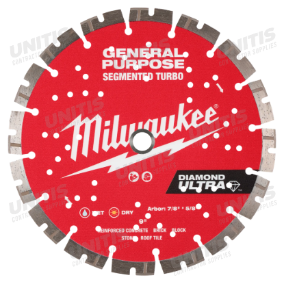 Milwaukee 9" Diamond Ultra Segmented Turbo Diamond Blade