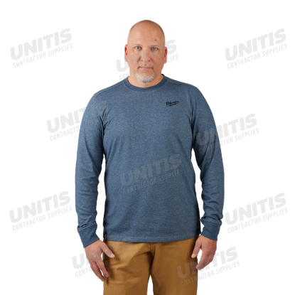 Milwaukee FREEFLEX Hybrid Work Tee - Long Sleeve - Blue - M