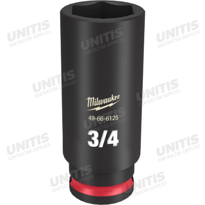Milwaukee SHOCKWAVE 3/8" Drive 3/4" Deep 6 Point Impact Socket