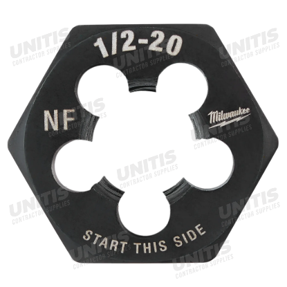 Milwaukee 1/2"-20 NF 1-Inch Hex Threading Die