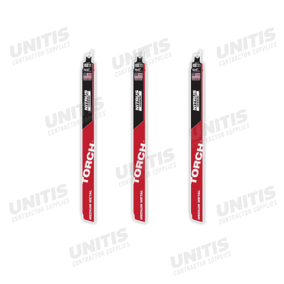 Milwaukee 12" 10 TPI TORCH with NITRUS CARBIDE Teeth SAWZALL Blade for Conduit and Strut (3 Pack)