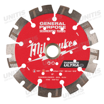 Milwaukee 5" Diamond Ultra Segmented Turbo Diamond Blade