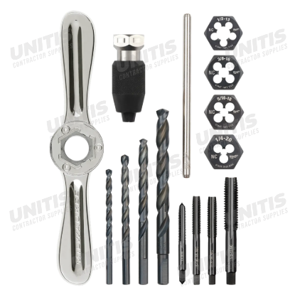 Milwaukee 15 Piece Tap and Die Set with HEX-LOK 2-in-1 Handle