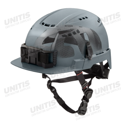 Milwaukee BOLT Gray Front Brim Vented Safety Helmet with IMPACT ARMOR Liner - Type 2, Class C