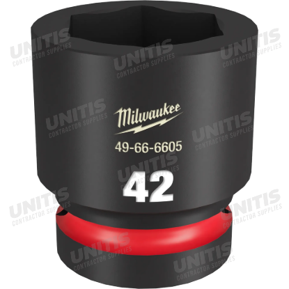 Milwaukee SHOCKWAVE 1" Drive 42mm Standard 6 Point Impact Socket