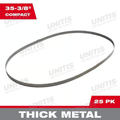 Milwaukee 35-3/8" 10 TPI Compact Band Saw Blade for Thick Metal (25 Pack)