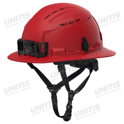 Milwaukee FR BOLT Red Custom Color Full Brim Vented Safety Helmet - Type 2, Class C
