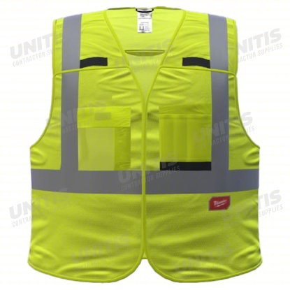 Milwaukee Class 2 Breakaway Hi-Vis Yellow Mesh Safety Vest S/M