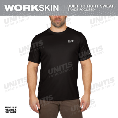 Milwaukee WORKSKIN Lightweight Performance Shirt - Short Sleeve - Hi-Vis Yellow - L