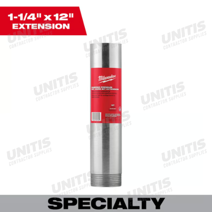 Milwaukee Diamond Premium Wet Core Bit Extension - 1-1/4" x 12"